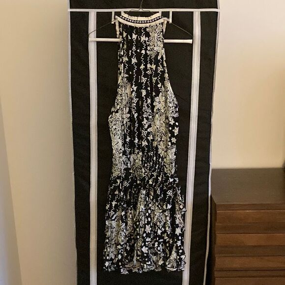 Poupette St Barth Beline Tank Dress/Coverup in Black & White Print. Size Large. - Picture 5 of 7